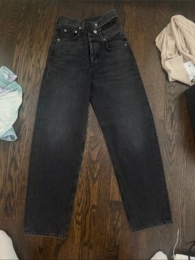 Agolde Black Relaxed women’s  Jeans - High Waist